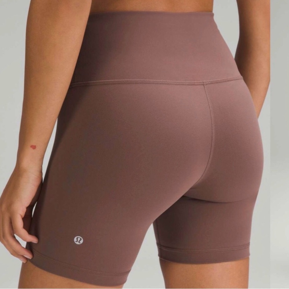 NWT lululemon athletica Wunder Train High-Rise 6”Bike Shorts - Tan